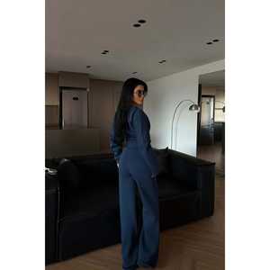 ชุดวอร์มเด็กผู้ชายสีน้ำเงินกรมท่า แบรนด์ออสก้า สำหรับฝึกซ้อมและวิ่งออกกำลังกาย กันลม ระบายอากาศได้ดี ผ้ากำมะหยี่สะท้อนแสง ไซส์ใหญ่พิเศษ สำหรับฤดูหนาว พิมพ์ลายโลโก้ - Product Image 1