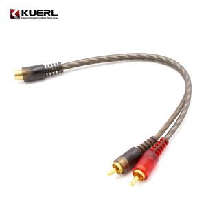 الجملة RCA Y كابل مهايئ مجزأ واحد إلى اثنين موصل سيارة مقسم صوت كابل - Product Image 3