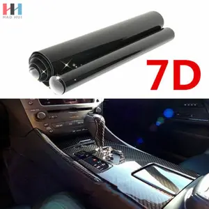 C0041 NEU 7D Hoch glänzende Kohle faser Vinyl folie Auto Styling Wrap Motorrad Styling Zubehör Interieur Kohle faser folie