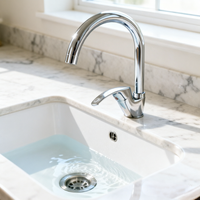 Robinet de cuisine au design classique moderne, eau chaude et froide, alliage de zinc, noyau en céramique, adapté aux cuisines d'hôtels et d'appartements