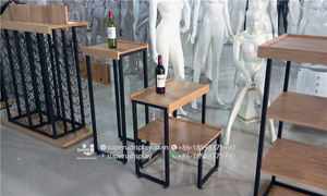 <span class=keywords><strong>Top</strong></span> di Vendita di Legno Del Vino del Metallo Display Rack Scaffalature All'ingrosso di Fascia Alta di Stoccaggio Shopfitting Apparecchio Per Liquore Negozio di Vendita Al Dettaglio - Product Image 5
