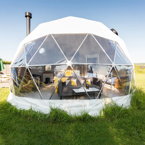 Dôme géodésique de luxe en PVC pour glamping, étanche, avec salle de bain, pour hôtels et resorts en plein air, tailles OEM usine <span class=keywords><strong>3M</strong></span> <span class=keywords><strong>5M</strong></span> 8M 12M 15M 20M - Product Image 5