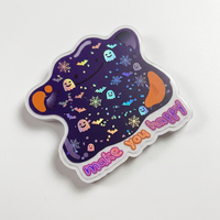 Spooky Acrylic Pin Personalizzato Olografico con Motivo Fantasma, Design Carino a Blob per Decorazione Sacchetti Regalo e Vendita all'Ingrosso