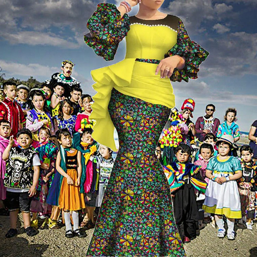 Traditional Ankara Traditional Nigerian Bridesmaid Dresses Ruffles