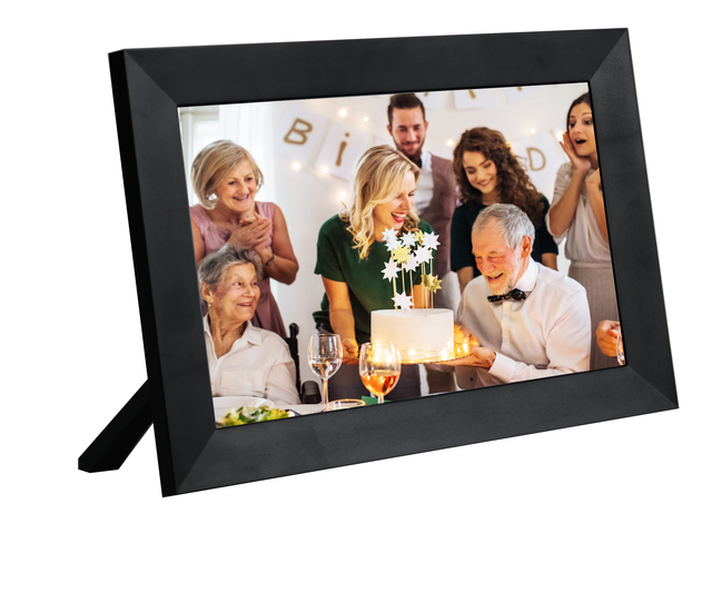 Factory Supply 10 Inch WiFi IPS Digital Photo Picture Frame Bulk Video Playback Acrylic Material Touch Screen Clock