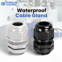Presse-étoupe en nylon Hongjin de qualité industrielle, type G/NPT, résistant aux UV, noir/gris, étanchéité IP68, fourni directement par l'usine