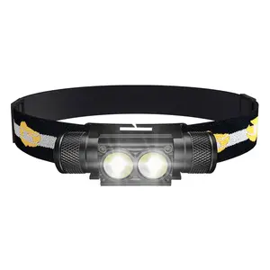 Hot Sale Outdoor LED Headlamp Waterproof Fishing Headlight USB-C Camping 18650 Lithium Aluminum Head Lamp Torch