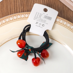 2件2卡片式甜樱桃发带高弹力发条韩版水果发饰 - Product Image 3