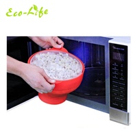 Bol à popcorn en silicone pliable pour micro-ondes, bol à popcorn en silicone, appareil à popcorn pour micro-ondes