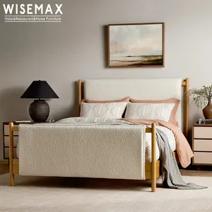 WISEMAX, французская винтажная кровать размера «king-size», мебель для спальни, домашняя двуспальная кровать из массива дерева на заказ