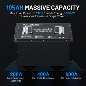 Batería de Litio para Carro de Golf de 48V 105Ah, Batería LiFePO4 de 105Ah 250A con Medidor SOC Bluetooth para CLUB CAR <span class=keywords><strong>Yamaha</strong></span> EZGO - Product Image 3