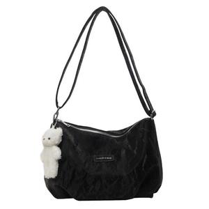 Nouveau sac à main en PU pour femme, grande capacité, style parfaitement assorti, sac à bandoulière plissé de style occidental pour femme - Product Image 2
