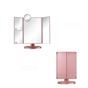 <span class=keywords><strong>Espejo</strong></span> Cosmético de Escritorio con Pantalla Táctil LED, Aumento, Doble Cara, Rotación de 180°, Plegable, Portátil, con Luz - Product Image 6
