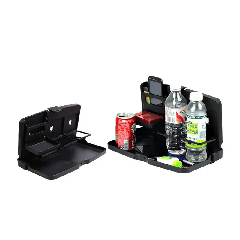 Organizador Universal multifunción para asiento trasero de coche, mesa de comedor plegable, estante para bebidas, portavasos, plato de cena de comida