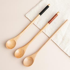 Minibarra mezcladora <span class=keywords><strong>de</strong></span> madera con mango largo, cuchara pequeña para café y miel, venta al por mayor - Product Image 3