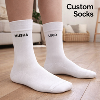 Chaussettes en coton tricoté respirantes de haute qualité unisexes Mushafier, logo amusant personnalisé, design sportif, séchage rapide pour l'automne