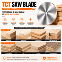 Lame de scie circulaire TCT en carbure de tungstène à pointe d'alliage dur, résistante à l'usure et à longue durée de vie, pour la découpe de panneaux de meubles en bois, directement de l'usine