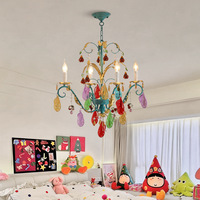 Suspension LED Dimmable en Fer et Verre, Style Feng Shui d'Asie du Sud-Est, pour Chambre d'Enfant, Design Artistique Créatif, Inspiré de la Dopamine, Style Français