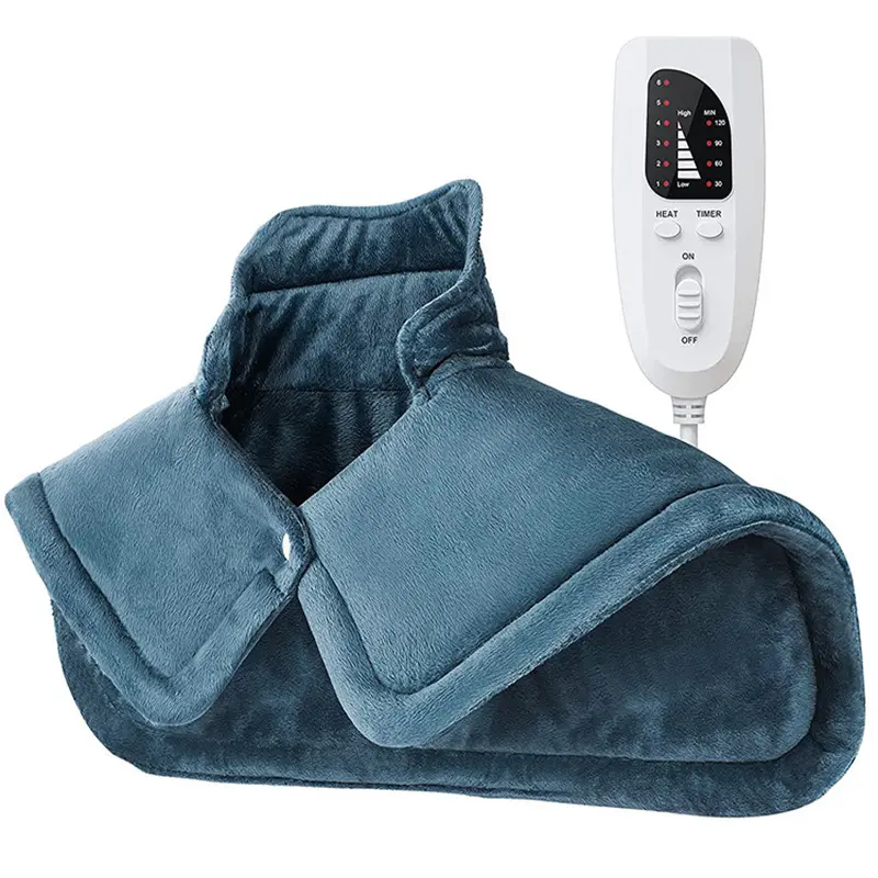 Tapis chauffant électrique grande couverture thermique pour épaules, cou, dos, châle chauffant, enveloppe, masseur anti-douleur