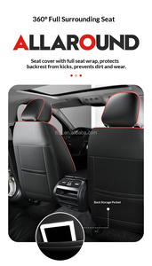 Fundas de Asiento de Cuero Universales para 5 Plazas, Compatibles con <span class=keywords><strong>Kia</strong></span> <span class=keywords><strong>Rio</strong></span>, Forte, Sportage, Seltos, Duraderas, Resistentes a los Arañazos, Tacto Confortable, Aspecto Clásico - Product Image 5