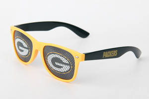 แว่นตากันแดดแบบพินโฮลกรอบสีฟ้าพิมพ์โลโก้ตามสั่งสำหรับทุกเพศแว่นตาส่งเสริมการขายสำหรับปาร์ตี้สติกเกอร์รูเข็มขายดี - Product Image 2