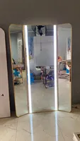 Ensemble de miroirs de salon de luxe modernes JIYOU 2025, miroir mural décoratif avec écran tactile intelligent et éclairage LED pour coiffeur