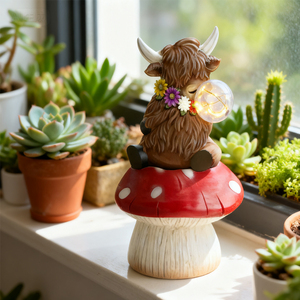 Figuras Decorativas de Resina de Duendes Personalizadas, con Luz LED Solar, Pintadas a Mano, Ecológicas, para Jardín - Product Image 3