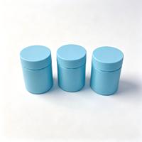 Pot en plastique pour huile et pilules, 60 ml et 120 ml, bleu et blanc, anti-odeur, avec couvercle sécurité enfant, pour joints.