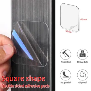 Klare doppelseitige Klebe pads Montage Gel Tape Zweiseitiges vor geschnittenes Quadrate Tape Sticky Tack Doppelseitiges Nano Tape