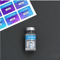 Étiquettes personnalisées en vrac pour flacons de peptides haute adhérence de 10 ml