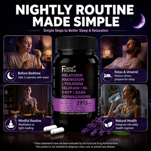 Complément alimentaire Shecome à la mélatonine avec magnésium pour améliorer la qualité du sommeil des adultes, 90 capsules de mélatonine - Product Image 3