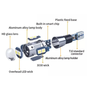 Xe dẫn giải mã T10 3030 W5W 168 194 10SMD Chiều rộng chỉ số đèn nổi bật <span class=keywords><strong>LED</strong></span> xe ánh sáng bóng đèn 12V - Product Image 5