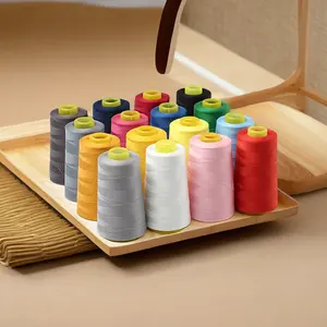 100% 涤纶纱缝纫线用高弹性涤纶短纤纱