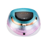Lampe à ongles LED UV multicolore à brancher sur secteur haute puissance, écran LCD intelligent, sécheuse à gel pour salon et maison avec design arc-en-ciel