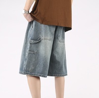 Pantalon court en Denim pour homme, Short en jean, personnalisé, vente en gros, demi-pantalon pour garçon, mode
