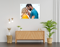 Support publicitaire mural personnalisé en acrylique imprimé pour diverses occasions, avec image, texte, couleur et taille personnalisables, et quincaillerie de fixation