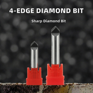 ดอกแกะสลักเพชร PCD แบบ 4 คม รุ่นใหม่ OEM สำหรับหินแกรนิต หินอ่อน รุ่น D6 65HRC - Product Image 2