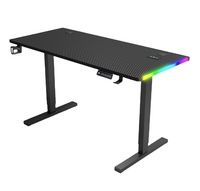 Table de jeu de bureau électrique réglable en hauteur avec lampe RGB, vente en gros d'usine