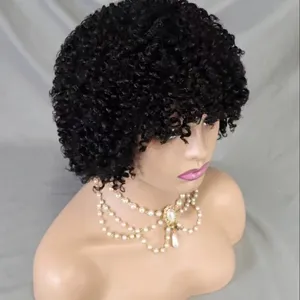 Parrucca pixie in pizzo T-088 capelli umani di buona qualità