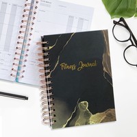 Prêt à expédier Offre Spéciale Journal de Remise En Forme Et planificateur Pour séance d'entraînement Conçu Experts Reliure Spirale Carnet De route Pour hommes Femmes