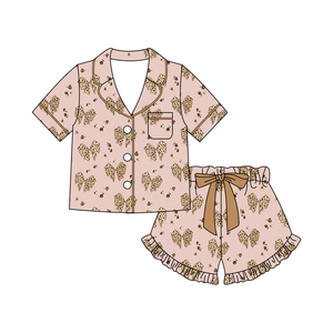 Pijamas de Verano para Mujer, Diseño Casual con Estampado de Leopardo, Transpirables, de Algodón y Elastano, Conjuntos de Pijamas para Mamá e Hija, Nuevos Diseños para Niñas - Product Image 4