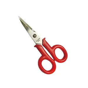 High Quality Heavy Duty Plastic Handle Professional Scissors for Electric Wire Cutting