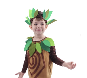 Costumi <span class=keywords><strong>da</strong></span> Cosplay per Ragazzi e Ragazze, Foglie di Piante Verdi per Halloween e Natale, Costume <span class=keywords><strong>da</strong></span> <span class=keywords><strong>Albero</strong></span> HCBC-015 - Product Image 4