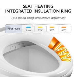 Fabricante original e qualidade capa inteligente do assento do vaso sanitário bidé elétrico com painel e display de led - Product Image 6