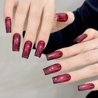 Faux ongles de luxe à presser avec colle, couvrance totale, vente en gros