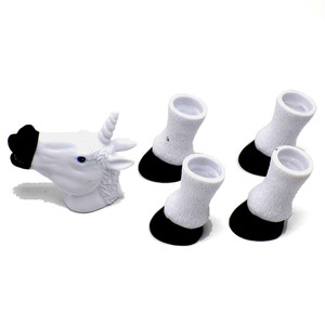 Sinh Thái Thân Thiện TPR Động Vật Ngón Tay Con Rối Đen Trắng Fly Horse Finger Con Rối - Product Image 3