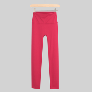 Pantalon de yoga sport pour femme avec logo personnalisé, taille haute, sans couture, élastique, amincissant, avec poche, en Spandex/Nylon - Product Image 5
