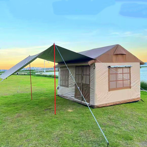 Tente de <span class=keywords><strong>camping</strong></span> gonflable de luxe quatre saisons, une chambre, ouverture rapide, résistante aux UV, grande, en PVC imperméable et tissu Oxford, pour 6 à 8 personnes - Product Image 2