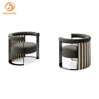 De luxe Offre Spéciale chambre de luxe velours canapé noir loisirs chaises design moderne meubles pour chambre d'hôtel