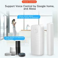 Sensor de Puerta/Ventana Inteligente TY-DWC-1 Tuya WIFI 2.4GHz, Compatible con Alexa/Google Home, Detección de Contacto Magnético Abierto, Funciona con Tuya/Smart